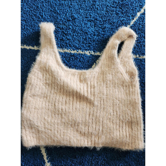 Nasty Gal Fuzzy Mini Crop Top S - Picture 2 of 4